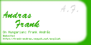 andras frank business card